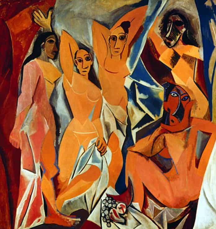 Pablo Picasso, Les Demoiselles d'Avignon, olio su tela, 244x233 cm, New York, Museum of Modern Art