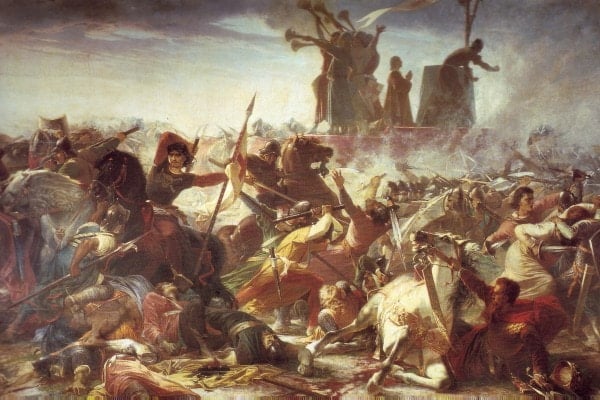 battaglia di legnano di amos cassioli Amos Cassioli (1832-1891), La Battaglia di Legnano, presso la Galleria d'Arte Moderna di Palazzo Pitti, Firenze
