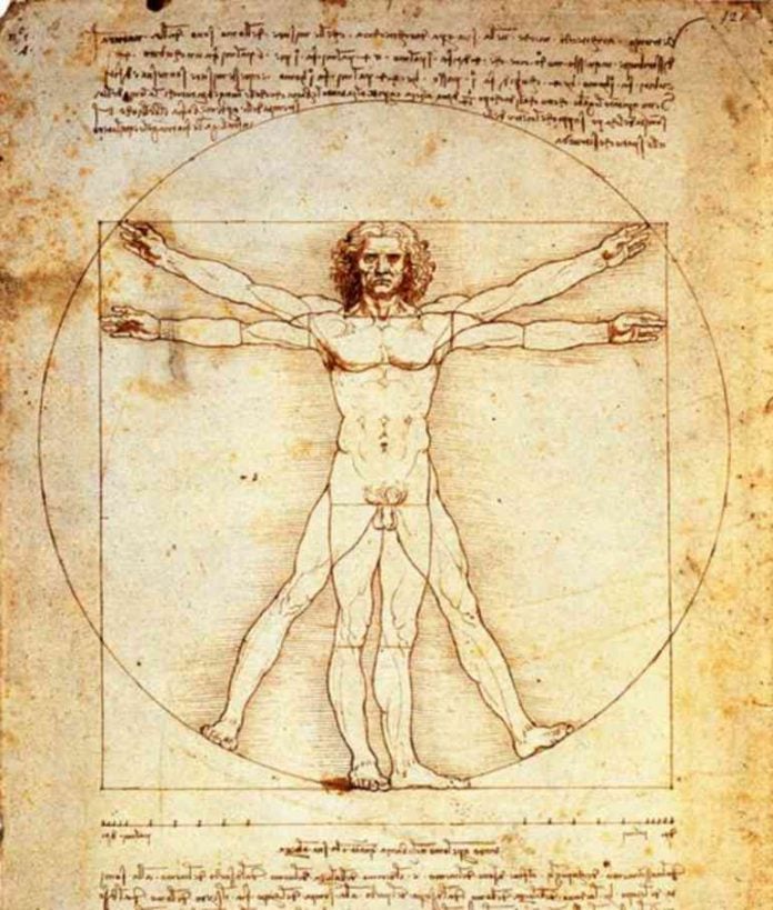 Uomo vitruviano di Leonardo da Vinci