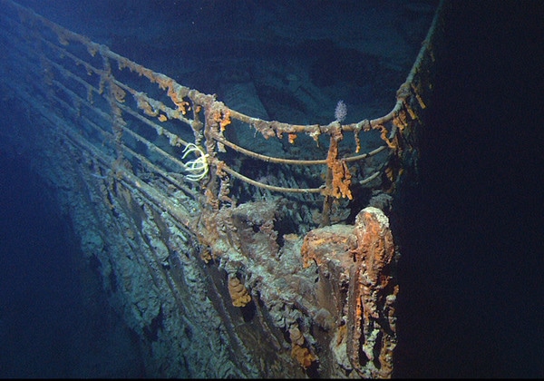 Un'immagine del relitto del Titanic