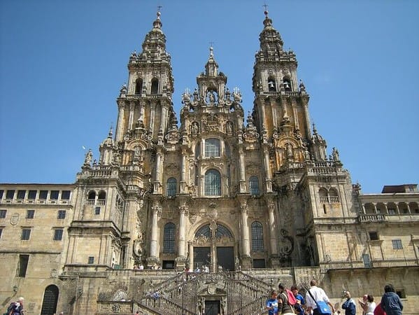 La cattedrale di Santiago di Compostela, meta del Cammino di Santiago