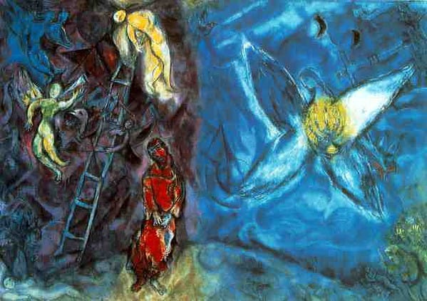 Il sogno di Giacobbe, Marc Chagall.