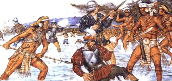 Ferdinando Magellano ucciso durante la battaglia di Mactan