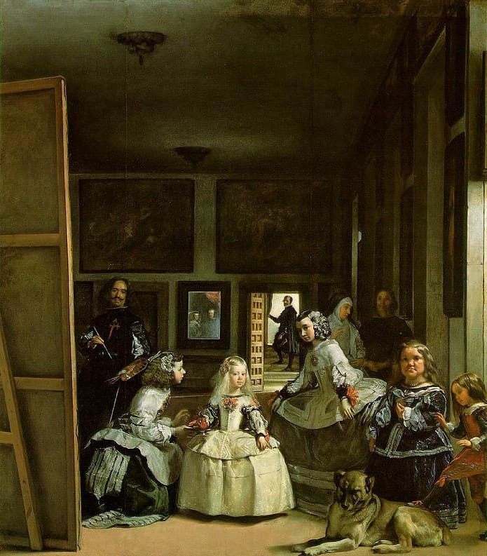Diego Velázquez, Las meninas, 1656, olio su tela, 318x276 cm. Madrid, Museo del Prado