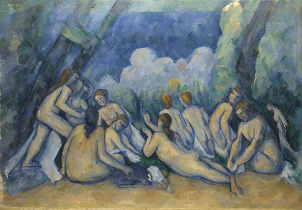 Le grandi bagnanti (Les grandes baigneuses) di Paul Cézanne, 1894-1905 ca. Olio su tela, National Gallery, Londra.