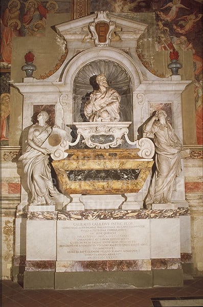 Giovan Battista Foggini, Monumento funebre a Galileo Galilei, 1737, marmo, Firenze, Santa Croce.