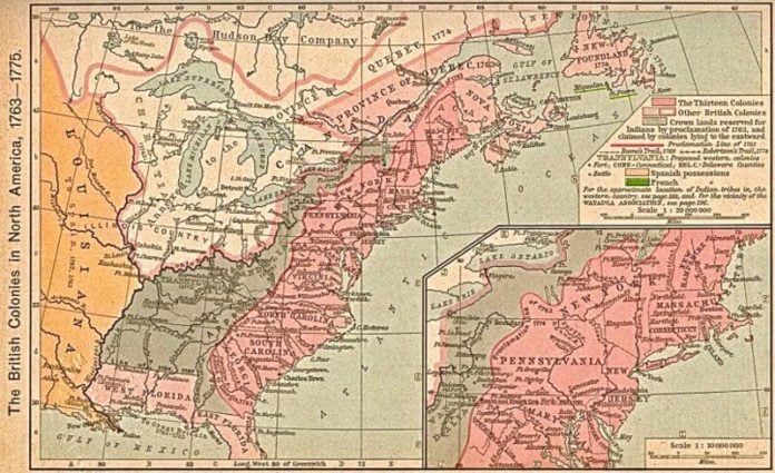 tredici colonie inglesi
