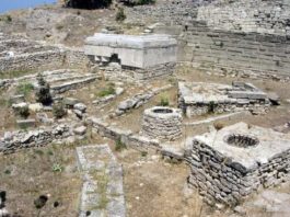 Le rovine dell'antica città di Troia, in Turchia