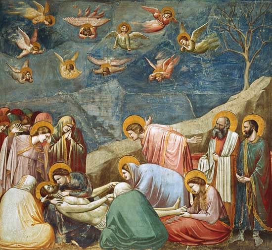 Compianto sul Cristo morto di Giotto, 1303-1305, affresco, 200x185 cm, Padova, Cappella degli Scrovegni