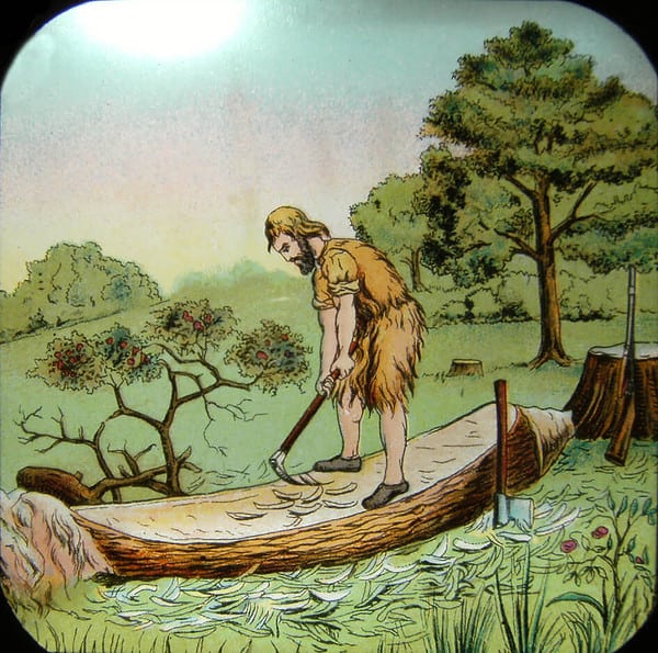 crusoe e la canoa