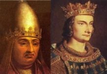 Bonifacio VIII e Filippo IV il Bello, re di Francia