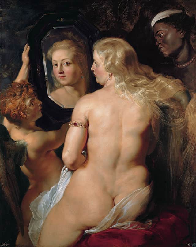 Pieter Paul Rubens, Venere allo specchio, 1613-1614 circa, olio su tavola, 123x98 cm, Vienna, Museo Liechtenstein