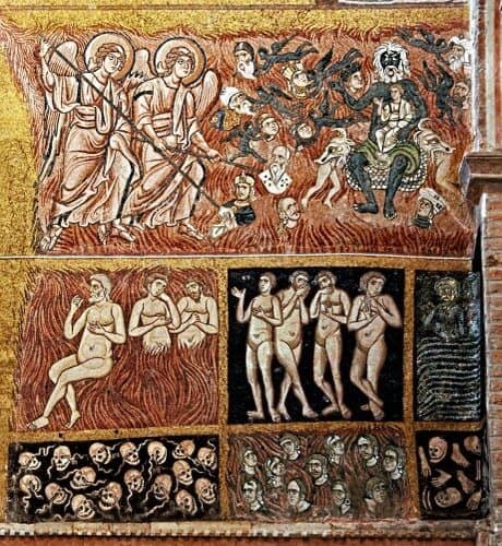 I dannati del Giudizio universale del duomo di Torcello (XII secolo)