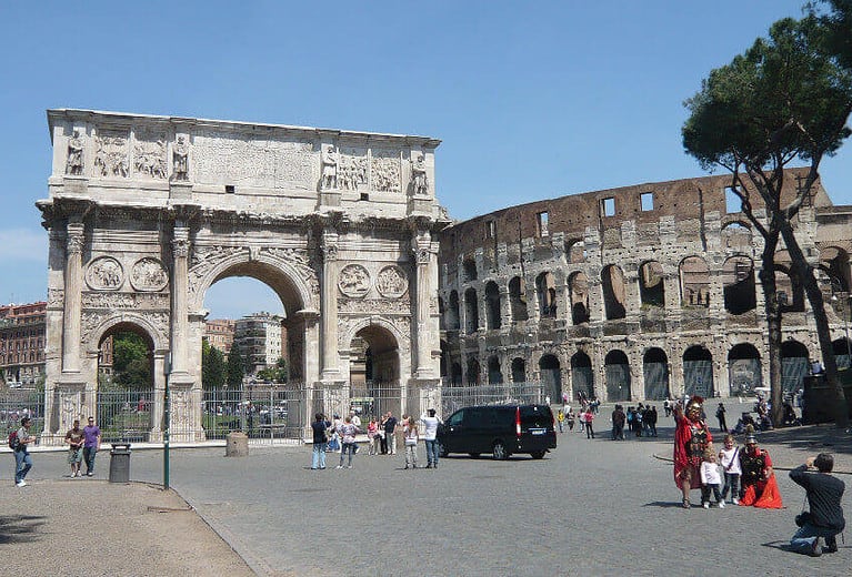 Arco di Costantino Roma, storia e descrizione