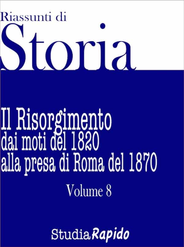 Riassunto storia Risorgimento Italiano