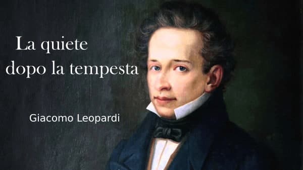 la quiete dopo la tempesta, giacomo leopardi