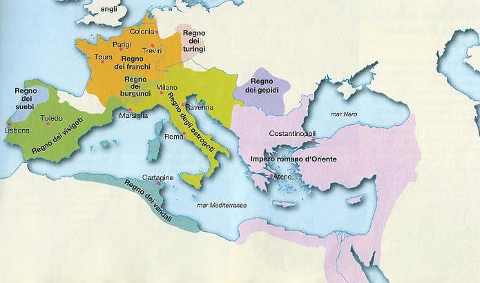 I Regni romano-germanici tra il V e il VI secolo