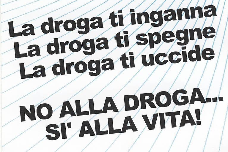 Droga: consumo e diffusione. Tema svolto di Italiano