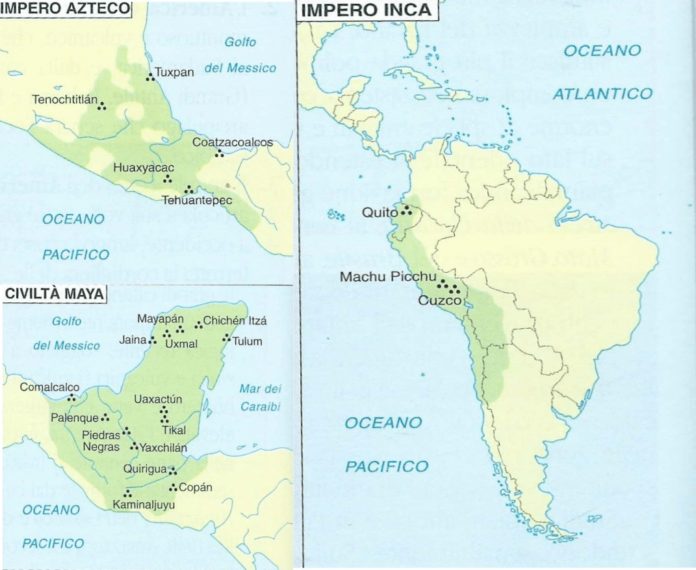 Le civiltà precolombiane: Inca, Aztechi, Maya riassunto