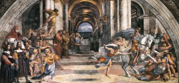 Raffaello, La cacciata di Eliodoro dal Tempio, Stanza di Eliodoro