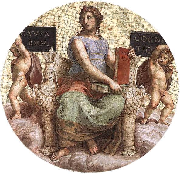 Raffaello, La Filosofia, volta della Stanza della Segnatura