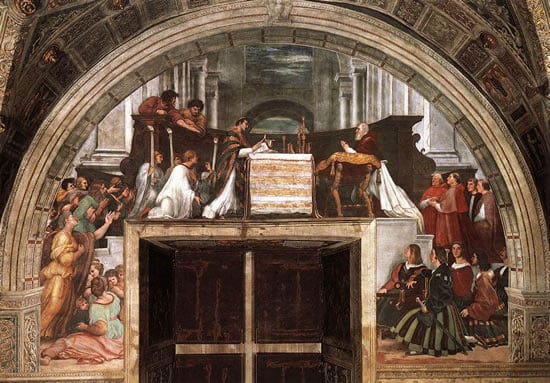 Raffaello, La Messa di Bolsena, Stanza di Eliodoro