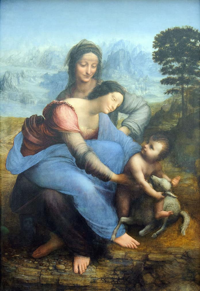 Sant'Anna, la Vergine e il Bambino con l'agnello di Leonardo da Vinci