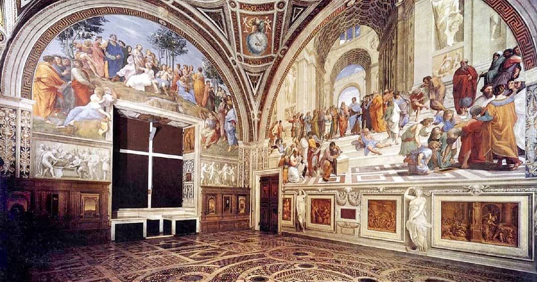 La Stanza della Segnatura di Raffaello nei Musei Vaticani