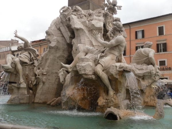 Il Danubio, particolare della Fontana