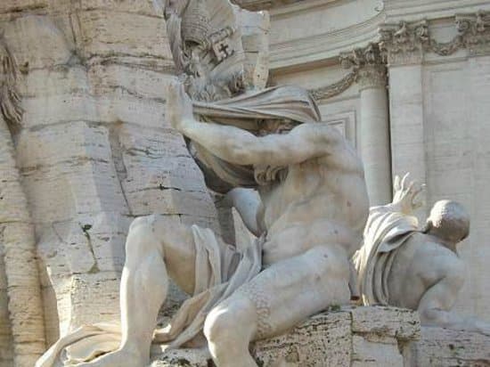 Il Nilo, particolare della Fontana dei Quattro Fiumi