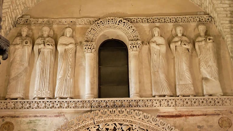 Arte longobarda: Tempietto di Santa Maria a Cividale del Friuli (Udine), VIII secolo, particolare