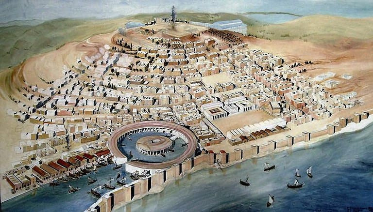 Ricostruzione di Cartagine e del suo porto