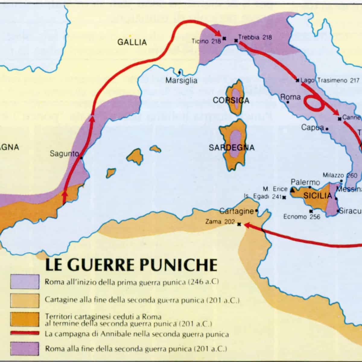 Guerre Puniche Schema Riassunto Facile Studia Rapido