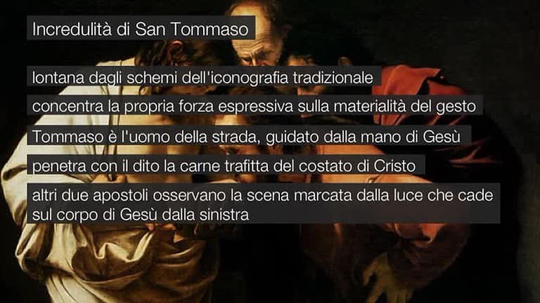 Incredulità di san Tommaso di Caravaggio