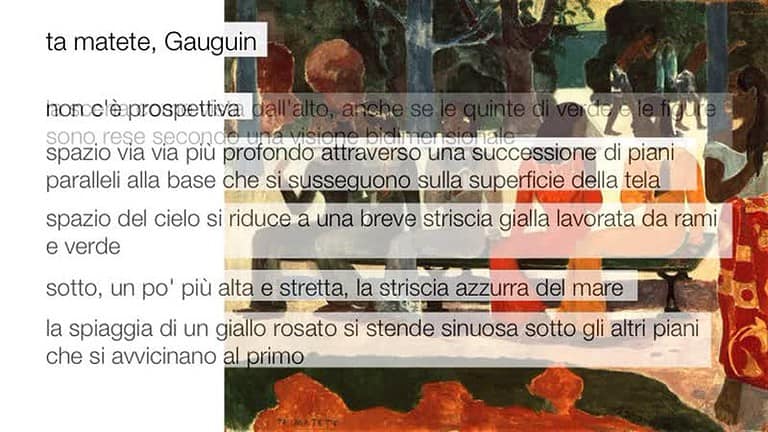 Ta matete di Gauguin: descrizione dell'opera