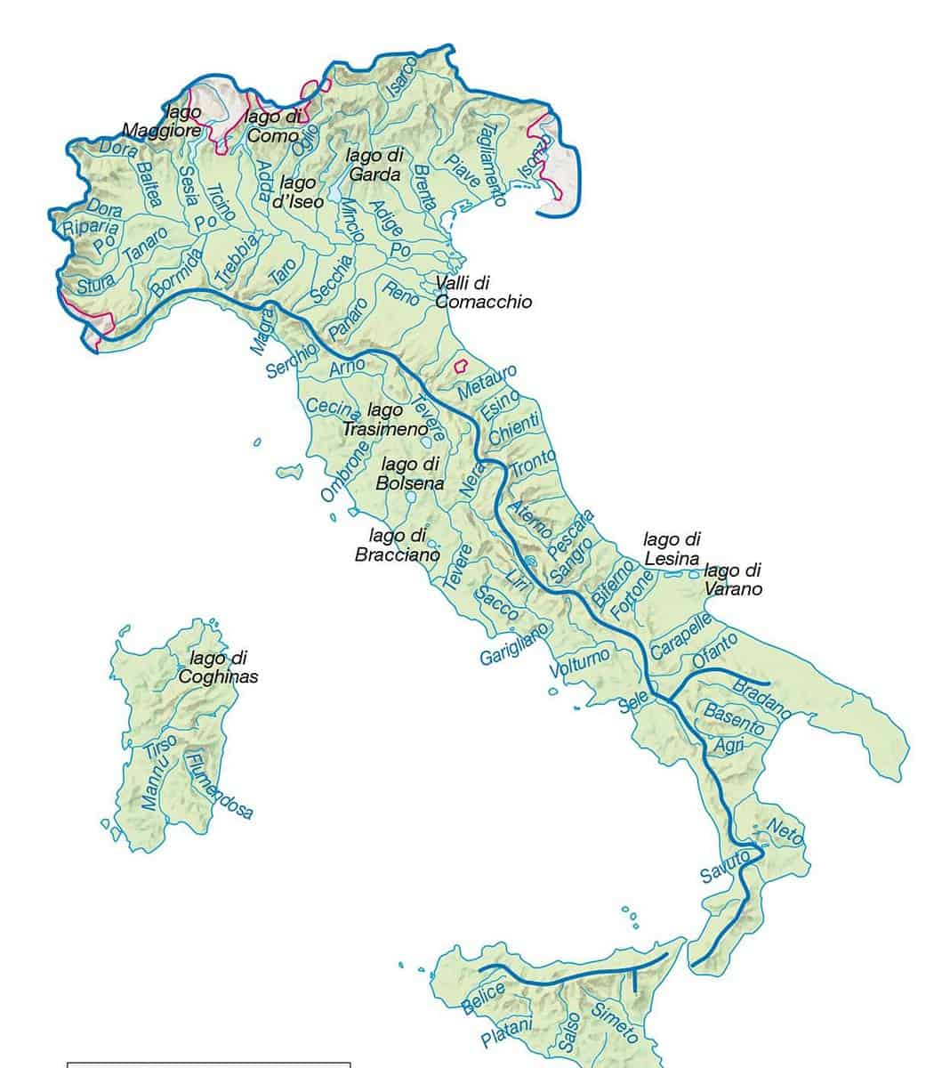 Fiumi e laghi d'Italia: quali sono e dove si trovano, e caratteristiche