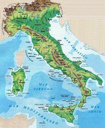 Italia fisica: descrizione dettagliata