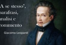 A se stesso Leopardi, parafrasi, analisi e commento
