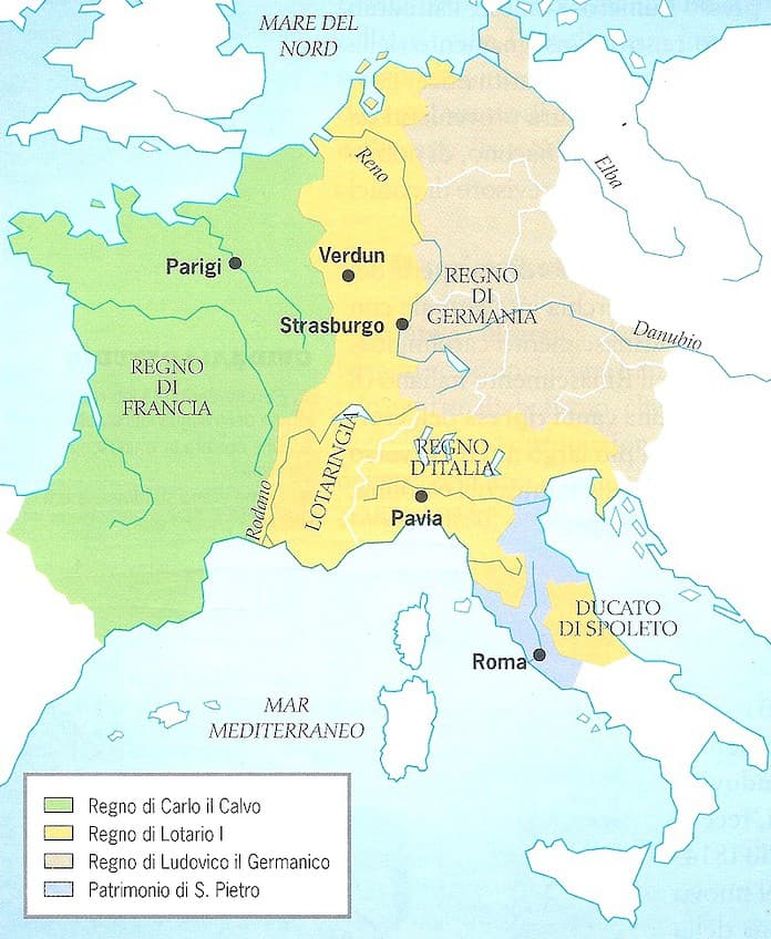 Impero carolingio dopo la morte di Carlo Magno