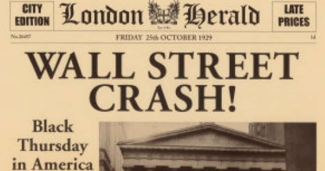 crollo di wall street