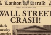crollo di wall street