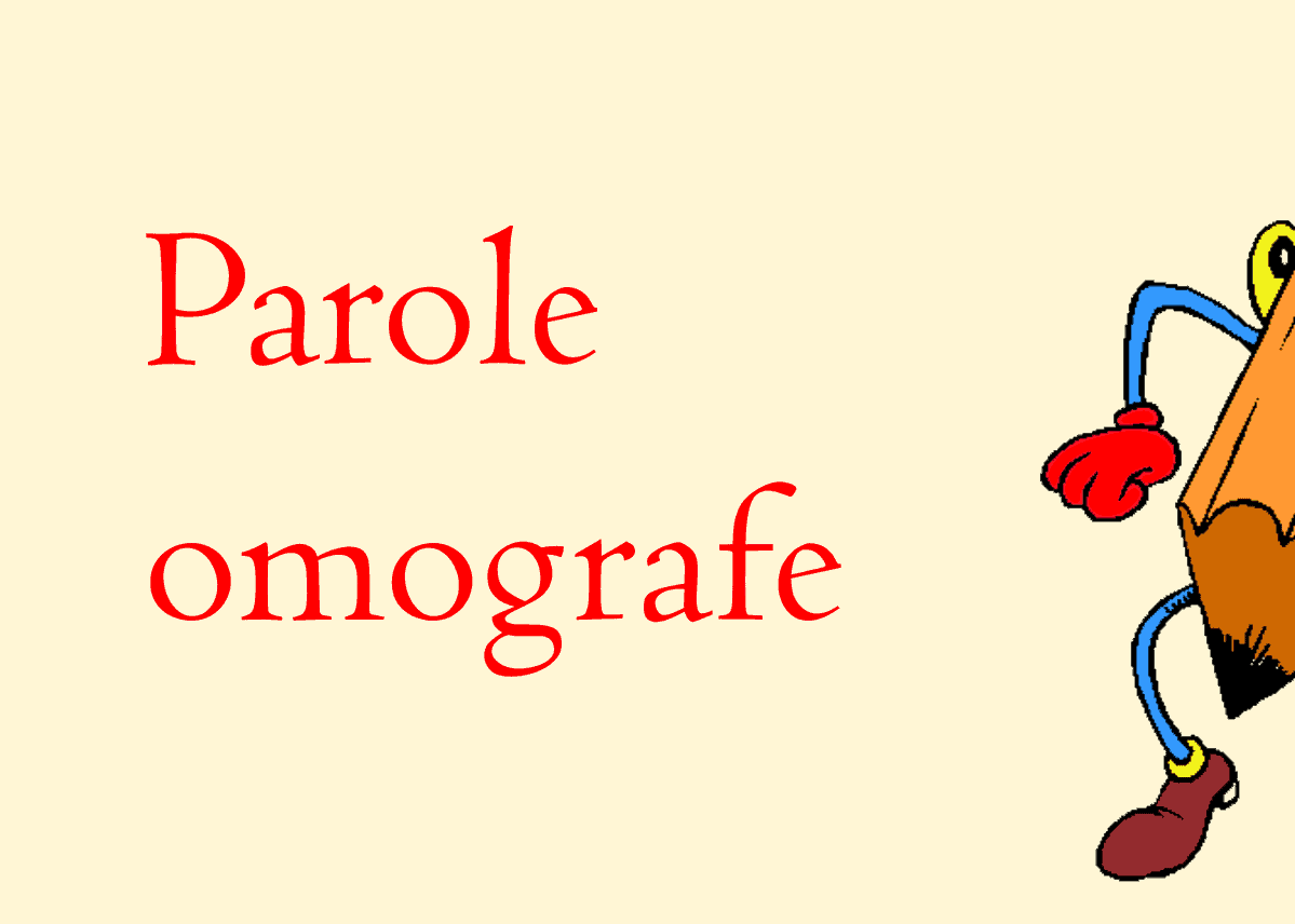 Parole omografe quali sono ed esempi  Studia Rapido