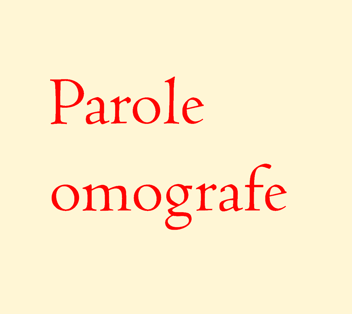 Parole omografe quali sono ed esempi  Studia Rapido