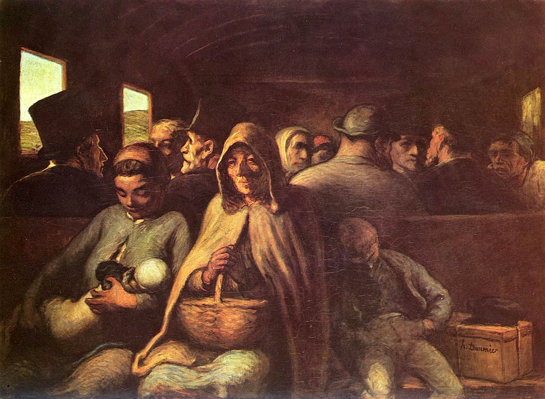 Il vagone di terza classe di Honoré Daumier