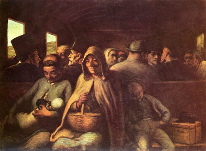 Il vagone di terza classe di Honoré Daumier