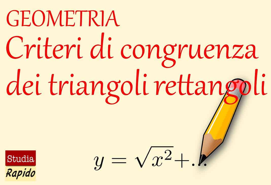 Criteri di congruenza dei triangoli rettangoli